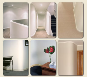 Roundy curved walls in residential interiors